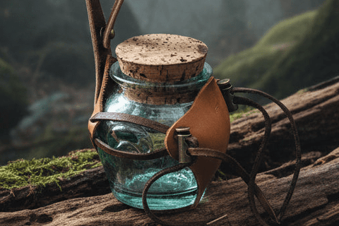 Flacon de ceinture, d’alchimiste steampunk médiéval pirate... steampunk médiéval fait main | Atelier AnJo