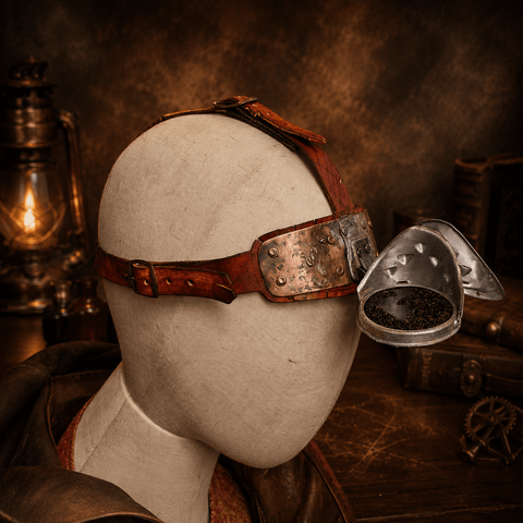 Lunettes post - apocalyptiques en cuir et métal – fabrication artisanale steampunk médiéval fait main | Atelier AnJo