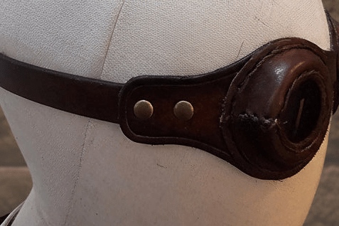 Lunettes steampunk en cuir – Post - apo / Accessoire artisanal steampunk médiéval fait main | Atelier AnJo
