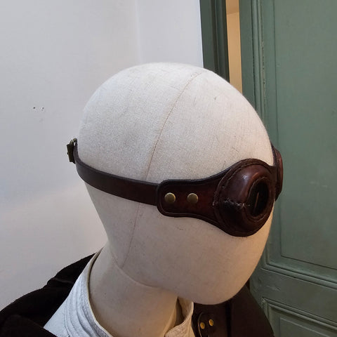 Lunettes steampunk en cuir – Post - apo / Accessoire artisanal steampunk médiéval fait main | Atelier AnJo