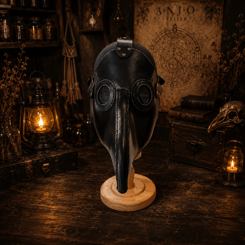 Masque de médecin de la peste en cuir – Steampunk post-apocalyptique steampunk médiéval fait main | Atelier AnJo