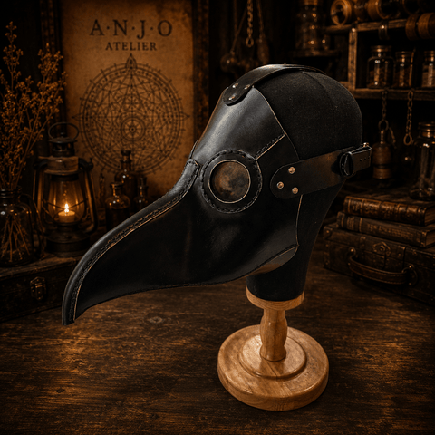 Masque de médecin de la peste en cuir – Steampunk post-apocalyptique steampunk médiéval fait main | Atelier AnJo