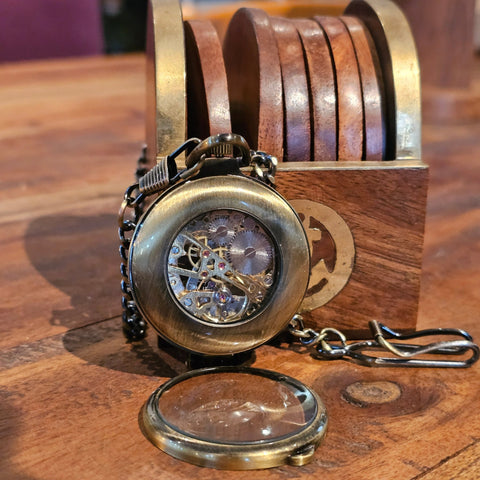 Montre à gousset mécanique avec loupe – Style steampunk steampunk médiéval fait main | Atelier AnJo