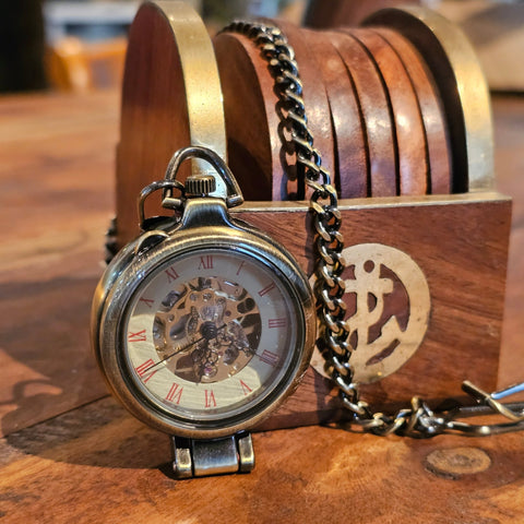 Montre à gousset mécanique avec loupe – Style steampunk steampunk médiéval fait main | Atelier AnJo