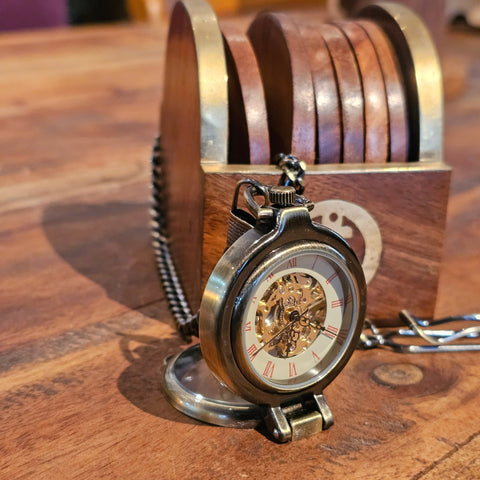 Montre à gousset mécanique avec loupe – Style steampunk steampunk médiéval fait main | Atelier AnJo