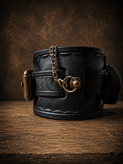 Montre de poignet en cuir avec montre à gousset – artisanale steampunk steampunk médiéval fait main | Atelier AnJo