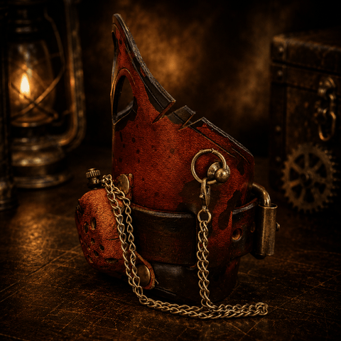 Montre Steampunk post - apocalyptique en cuir – bracelet artisanal steampunk médiéval fait main | Atelier AnJo