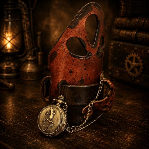Montre Steampunk post - apocalyptique en cuir – bracelet artisanal steampunk médiéval fait main | Atelier AnJo
