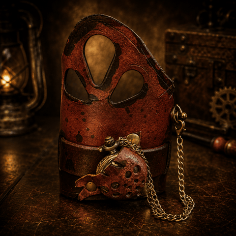 Montre Steampunk post - apocalyptique en cuir – bracelet artisanal steampunk médiéval fait main | Atelier AnJo
