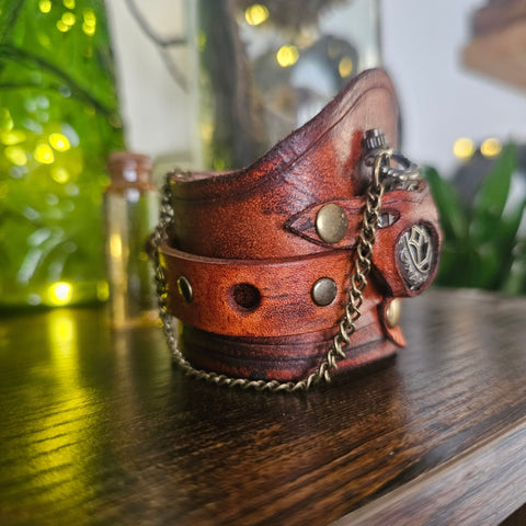 Montre steampunk “Voyageur du Temps” steampunk médiéval fait main | Atelier AnJo