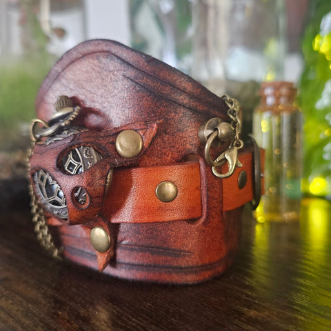 Montre steampunk “Voyageur du Temps” steampunk médiéval fait main | Atelier AnJo