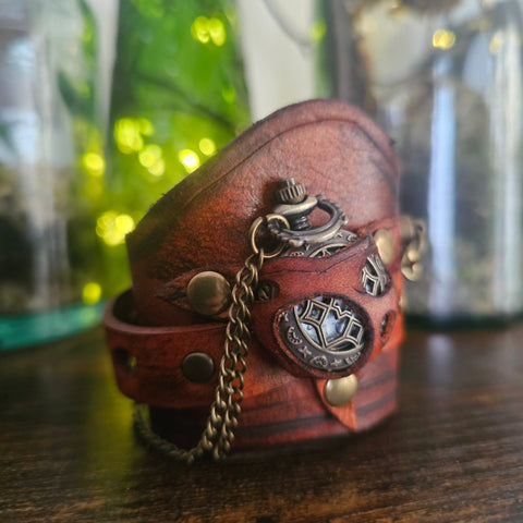 Montre steampunk “Voyageur du Temps” steampunk médiéval fait main | Atelier AnJo