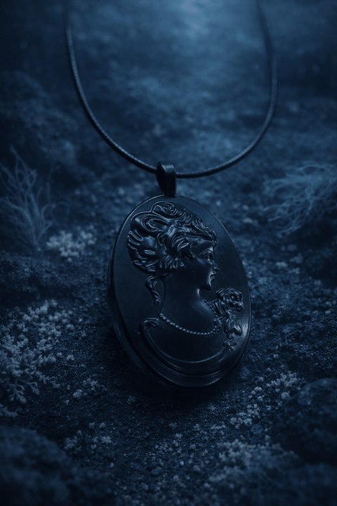 Pendentif Micro - Monde Abyssal – Océan Profond & Coquillage Fossile | Bijou Artisanal steampunk médiéval fait main | Atelier AnJo