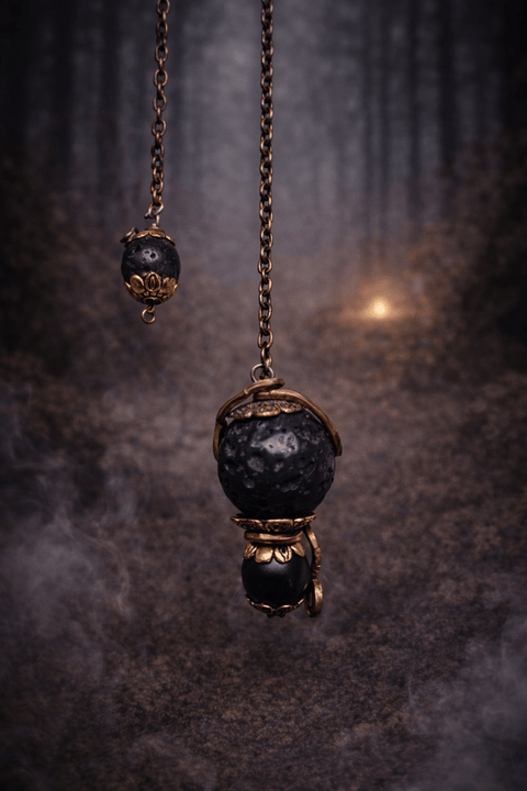 Pendule artisanal en pierre naturelle et cuivre – Point dur | Atelier AnJo steampunk médiéval fait main | Atelier AnJo