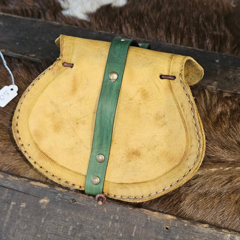 Petite escarcelle médiévale en cuir – inspiration nordique artisanale steampunk médiéval fait main | Atelier AnJo