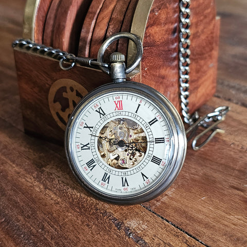 Montre à gousset mécanique steampunk