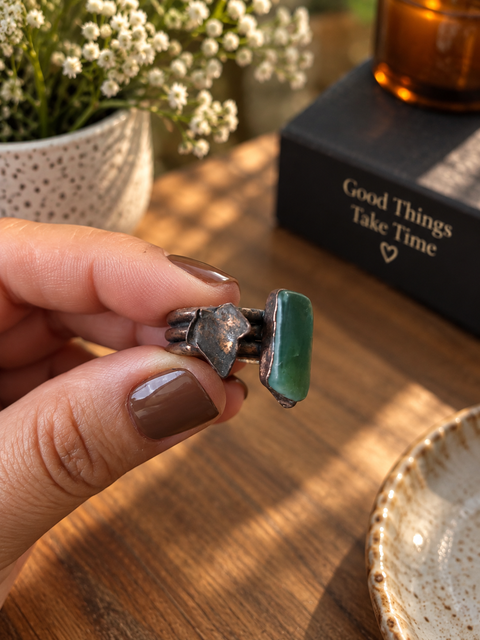Bague en tourmaline verte – L’Esprit des sous-bois