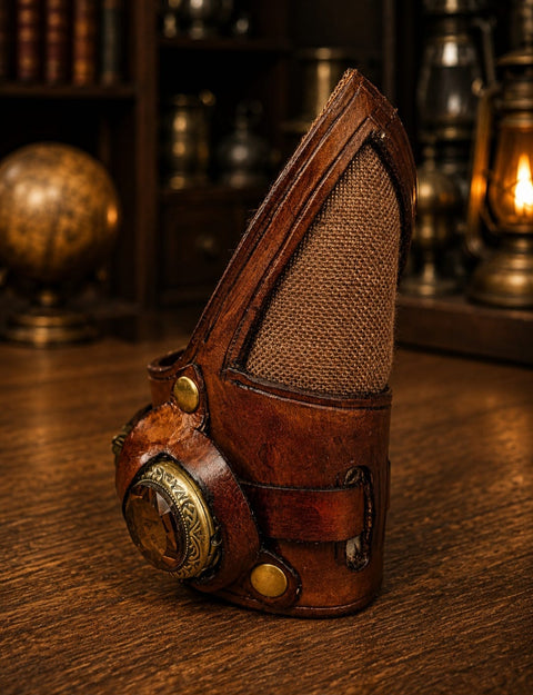 Bracelet montre steampunk en cuir – Création artisanale Atelier AnJo