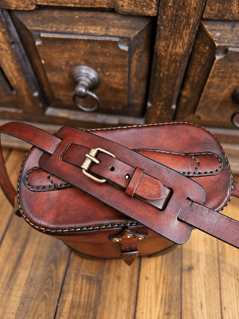 Sac en cuir steampunk fait main – Sacoche artisanale médiévale steampunk médiéval fait main | Atelier AnJo
