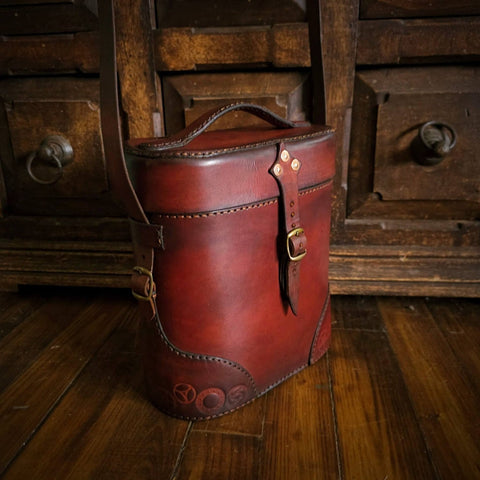 Sac en cuir steampunk fait main – Sacoche artisanale médiévale steampunk médiéval fait main | Atelier AnJo
