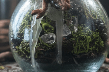 Spell Jar Purification – Tourmaline Noire, Cristal de Roche et Aventurine Verte steampunk médiéval fait main | Atelier AnJo